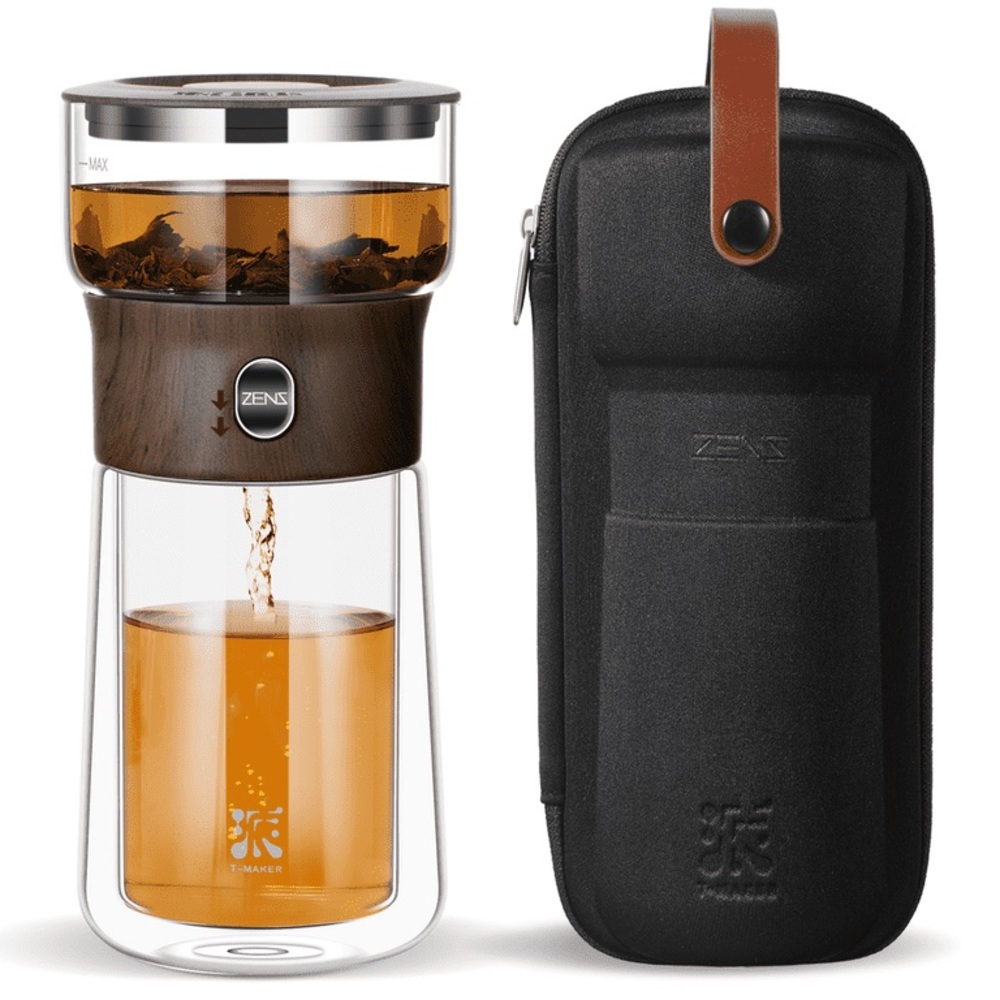 ZENS Glass Tea Maker with Black Case
